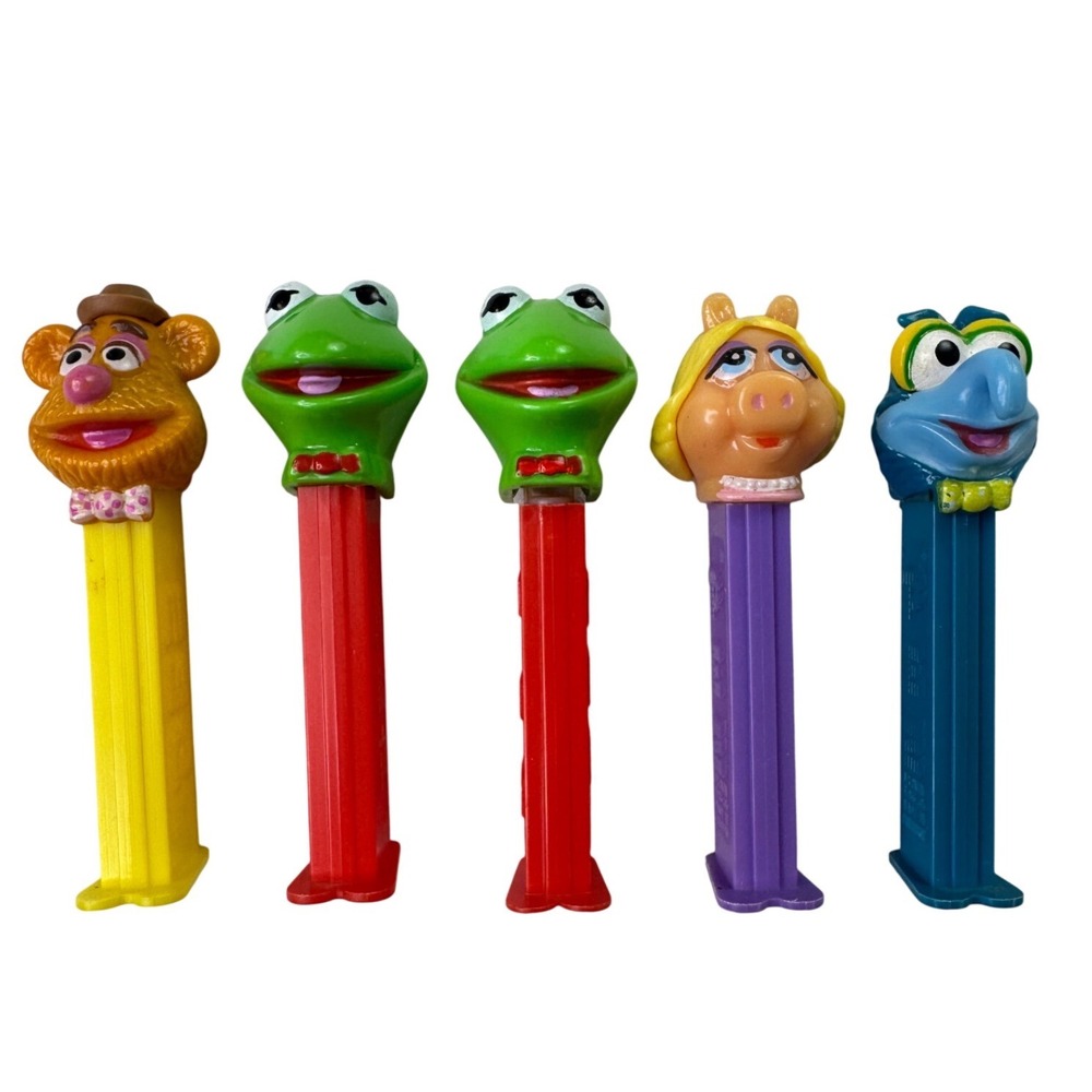 Vintage Muppets PEZ Dispenser Lot of 5 Kermit Miss Piggy Gonzo Fozzie Bear 1991 - Picture 1 of 11